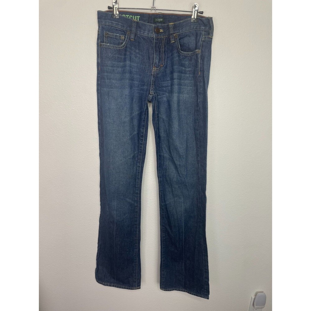 J. Crew Sz 28 Bootcut Jeans Medium Wash Denim Low Rise Cotton Stretch Classicore